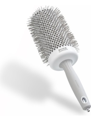 Odea Olivia Garden Expert Blowout Speed - Beyaz ve Gri - 65 -%25 Daha Hızlı Patlama Için Ekstra Uzun Namlu Seramik Kaplı Yuvarlak Fırça