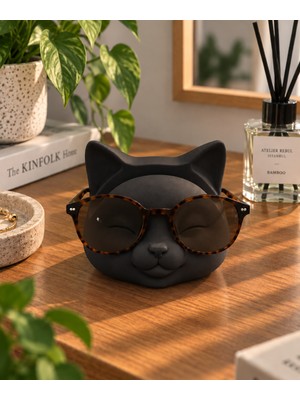 Smug Design 3D Cat Dekoratif Gözlük Standı