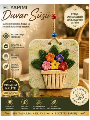 Nesli Evim 2 Adet Çiçek Sepetı Duvar Süsü