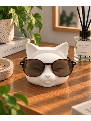 Smug Design 3D Cat Dekoratif Gözlük Standı