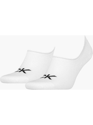 Calvin Klein Erkek Beyaz Calvin Klein Ck Men Footıe Hıgh Beyaz Erkek 2li Çorap Set