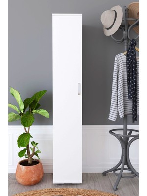 Kzy 6 Bölmeli Beyaz Tek Kapaklı Modern Çok Amaçlı Dolap 30 cm Genişlik 29 cm Derinlik
