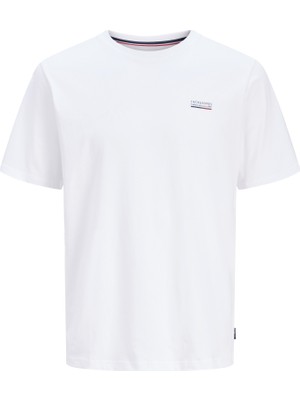 Jack & Jones Erkek Gögüs Baskili Regular Fit Bisiklet Yaka Tisört - Kyle