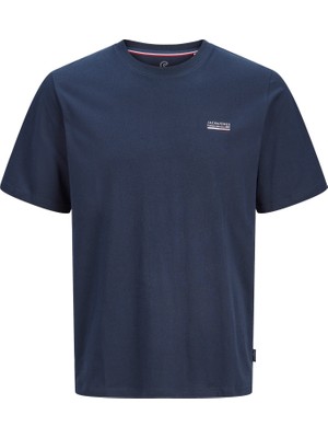 Jack & Jones Erkek Gögüs Baskili Regular Fit Bisiklet Yaka Tisört - Kyle
