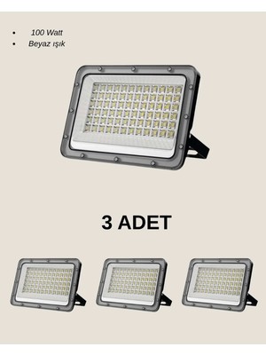 Cata CT-4659 Platinum 100W LED Projektör Beyaz Işık - 3’lü Paket