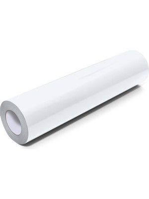 Renklendir Hayatını Parlak Beyaz Yapışkan Folyolar 65 cm x 2 Metre Suya Dayanıklı PVC Kaplama