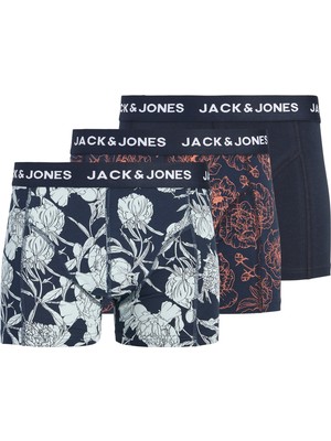 Jack & Jones Erkek 3'lü Boxer Paketi - Abstract