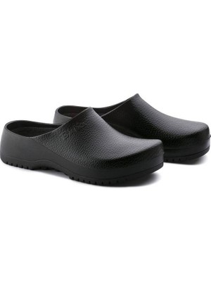 Birkenstock Kadın Sabo Terlik 068011 Siyah Renkli Aşçı Doktor Hemşire İçin Düz Topuk Tasarımı 068011