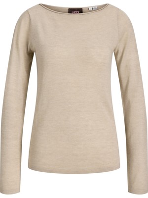 Jack & Jones Kadin Slim Fit Kayik Yaka Triko Gömlek - Alberte