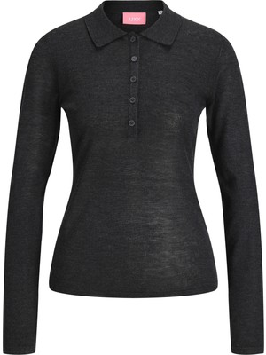 Jack & Jones Kadin Slim Fit Polo Yaka Triko Kazak - Alberte