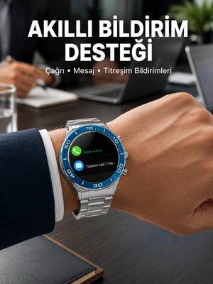 Astraltech Akıllı Saat Çelik Kordonlu Amoled Ekran Android ve Ios Uyumlu Çağrı Cevaplayabilen Yeni Nesil