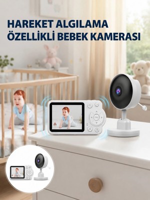 Astraltech Gece Görüşlü Bebek Kamerası Ninni ve Alarm Özellikli Yeni Nesil