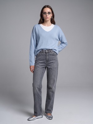 Dilvin 72356 %100 Lyocell Wide Leg Jean-Siyah