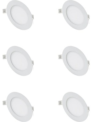 Cata 3W Slim LED Panel %100 Alüminyum 3000K Sarı Işık (6 Adet) CT-5144S