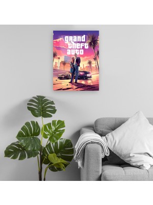Pixxa Gta 6 - Grand Theft Auto 6 - Gta Vı Metal Tablo Model 4