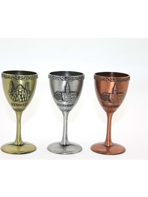 Hediye Fikri Metal Istanbul Yöresel Kadeh Bardak - 10X4,5CM
