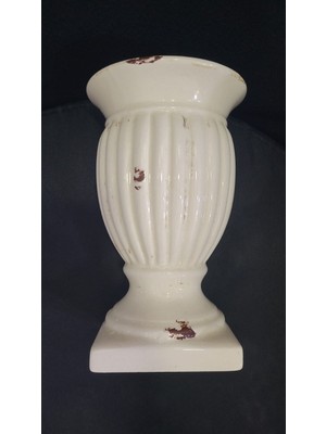 Es Dekor 22CM Boy 11CM Taban 14CM Dış Çap 9.5cm Iç Çap 1 Adet Seramik Eskitme Vintage Saksı Vazo