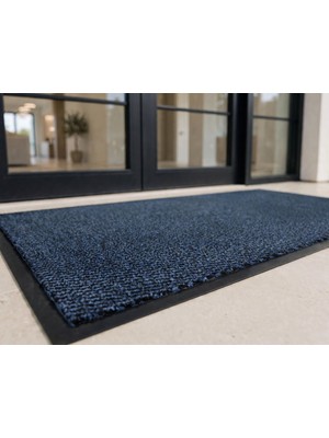 As Floor Lacivert Nem Alıcı Kaymaz Taban Kapı Önü Paspası