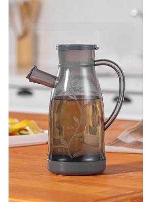 Esranın Dünyası Coverest Yağlık Sirkelik Şeffaf Sosluk 700ML, Bpa Içermez, Bulaşık Makinesine Uygun, Gıdayla Temas Uygun Yağdanlık, Kapaklı Ağız, 22.5cm Yükseklik (1, Şeffaf)