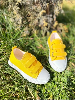 NeSe Shoes Keten Kız Çocuk Spor Ayakkabısı Sneaker — Sarı