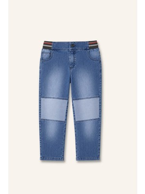 Mininio Erkek Çocuk Beli Ribana Detaylı Denim Pantolon