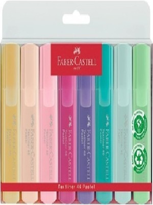 Faber Castell Fosforlu Kalem 46 Pastel 8 Adet Renkli Set 2024 Ölçülerle Eğlenceli Yazım Deneyimi