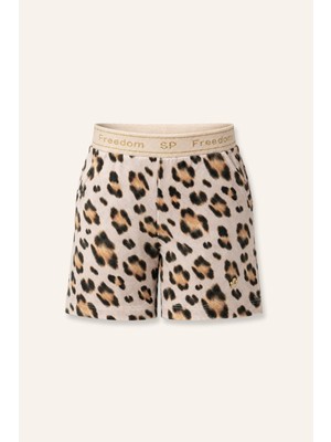Zeyland Kız Çocuk Leopar Desen Şort