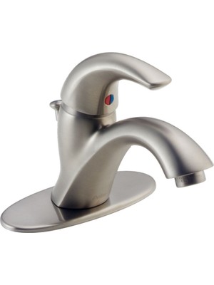 1001 583LF-SSWF C-Spouts Single Handle Centerset Lavatory Musluk, Paslanmaz By Delta Musluk