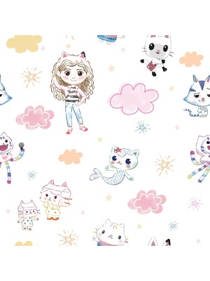 1001 RMK12780PLW Tarafından Universal Gabby'nin Dollhouse Oyuncak Evi Eskiz Karakterleri Soyma ve Yapı�