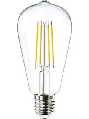 1001 E27 Filaman Lamba ST64, Sarı Işık 4W 470LM 2700K Clear