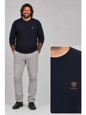 Moc Grande MocGrande Büyük Beden Sweatshirt Gipeli Casual 22712 SIYAH