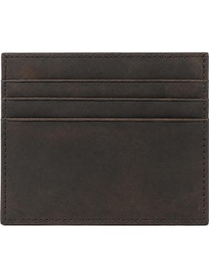 1001 Hakiki Deri Kartlık Cüzdan Erkek – El Yapımı Slim Minimalist Tasarım – 7 Kart Bölmeli & Or