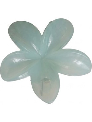 1001 Lotus Saç Tokası – Büyük Boy 8 Cm, Tekli Saç Tokası, Lotus Çiçeği Tasarımı (Yeşil)