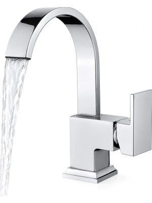 Sardıcı Şelale Lavabo Bataryası Krom Çift Su Girişli 5 Yıl Garantili