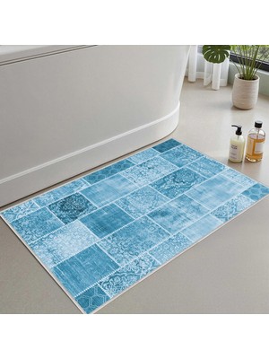 1001 Banyo Paspası, Yumuşak Banyo Halısı, Kaymaz Dot Tabanlı, Su Emici, Makinede Yıkanabilir - 80 x