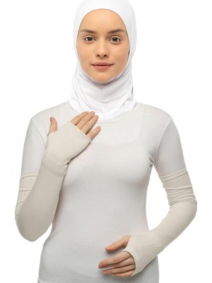 1001 Kesik Parmak Geçmeli Penye Tesettür Kolluk