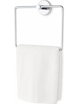 1001 Iris Krom Kaplama Kare Havluluk, Yapışkanlı ve Vidalı Montajlı Banyo Havlu Askısı, 35 mm Ova