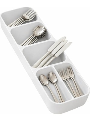 Esranın Dünyası Beylini 5 Bölmeli Çekmece Içi Kaşıklık Dolap Içi Organizer Pratik Çatal Kaşık Bıçak Düzenleyici Yeni Nesil (Beyaz)