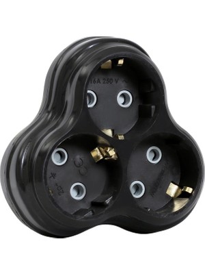 1001 3lü Golyat Fiş, Üçlü Topraklı Priz Duvar Tipi Çoklayıcı Fiş, 16A 250 Volt, Max 3600 Watt (