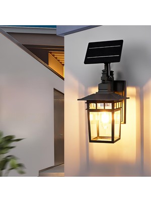 1001 16CM Solar Güneş Panelli LED Bahçe Lambası 2 Filament | 3000K Sarı Işık, 200 Lumen, Hareket S