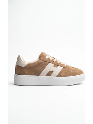 v.s.h velvet Kadın Yüksek Tabanlı Sneaker Leopar Desen Spor Ayakkabı Terra