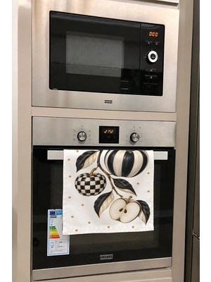 Valerine Life El Kurulama Havlusu 30X50CM Mutfak, Fırın Için Pamuklu Emici Dama Elmaları