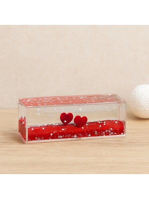 Bezos Yüzen Akvaryum Mıka Şişe Süsü 4.5X13 cm (Kırmızı)