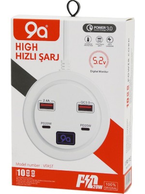 Ttt 3.0 Hızlı Şarj Seti - 4 Girişli - PD20W Destekli - Dijital Ekran