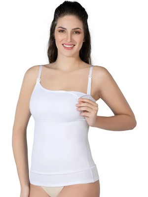 3D Sepetim Beyaz Mı Emay 1402 Modal Cotton Emzirme Atlet Korse