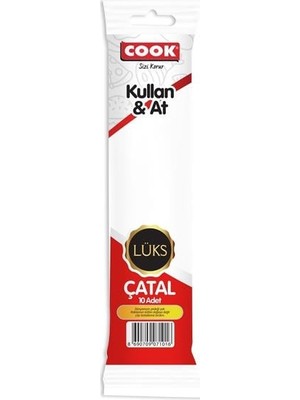 Bezos Lüks Plastik Çatal 10 Lu
