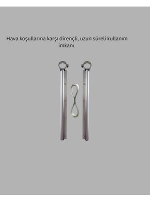 25X60 Balkon Askılığı Kare Demir Uyumlu Hava Dayanıklı Çamaşır Askısı - Lisinya