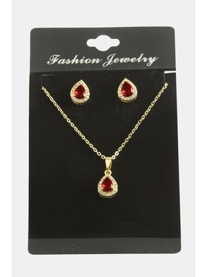 Fantastik Store Damla Zirkon Taşlı Set Kolye