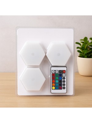 LED Lamba Seti Rgb Kumandalı Dokunmatik Pilli 3'lü (6 Led)