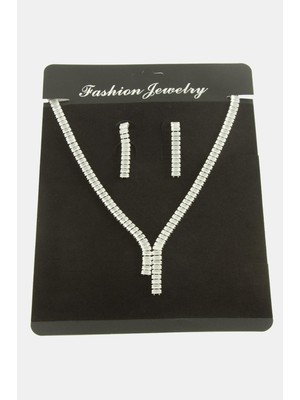 Fantastik Store Tamtur Baget Zirkon Taşlı Lüks Set Kolye 7 mm